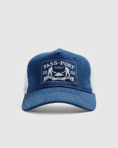 Passport Workers Club Denim Packers Trucker Washed Dark Indigo