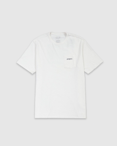 Patagonia Line Logo Ridge Pocket Responsibili-Tee White