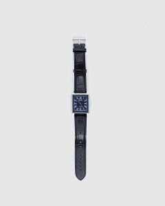 Casio Analogue Square MTPB190L-2B Blue Face Black Leather
