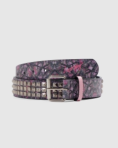 Loosey Camo Stud Belt Pink