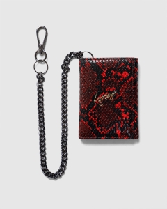 Loosey Snake Skin Chain Gang Wallet Red/Black
