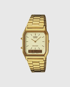 Casio Mens Dress Duo Gold Tone AQ230GA-9DS