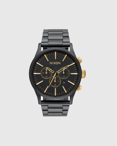 Nixon Sentry Chrono Matte Black/Gold