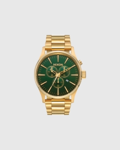 Nixon Sentry Chrono All Gold/Green Sunray