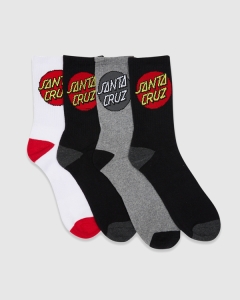 Santa Cruz Classic Dot Socks 4pk Multi