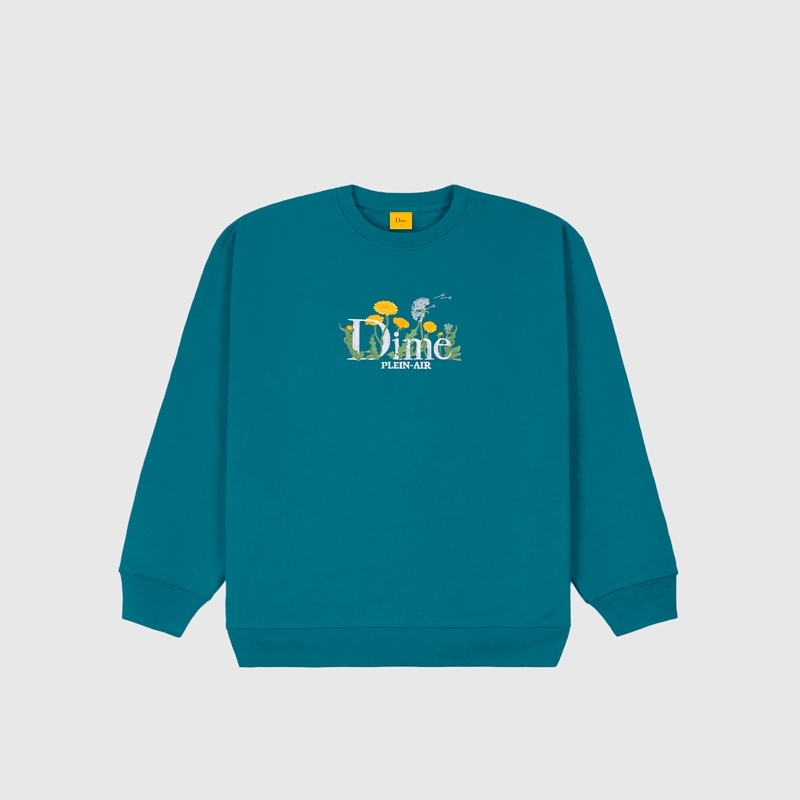 Dime Classic Allergies Crewneck Real Teal | Fast Times Skate
