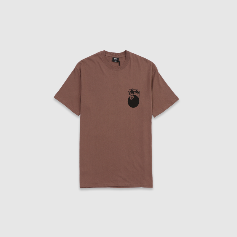 Stussy 8 Ball T-Shirt Brown | Fast Times Skateboarding