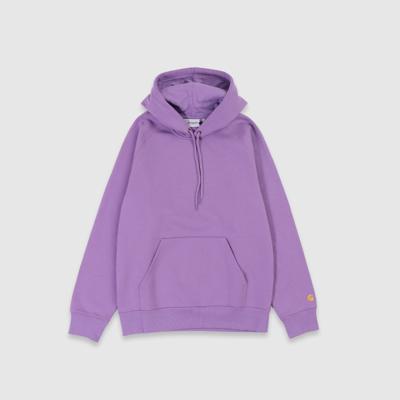 Carhartt WIP Hooded Chase Sweat Violanda/Gold | Fast Times S