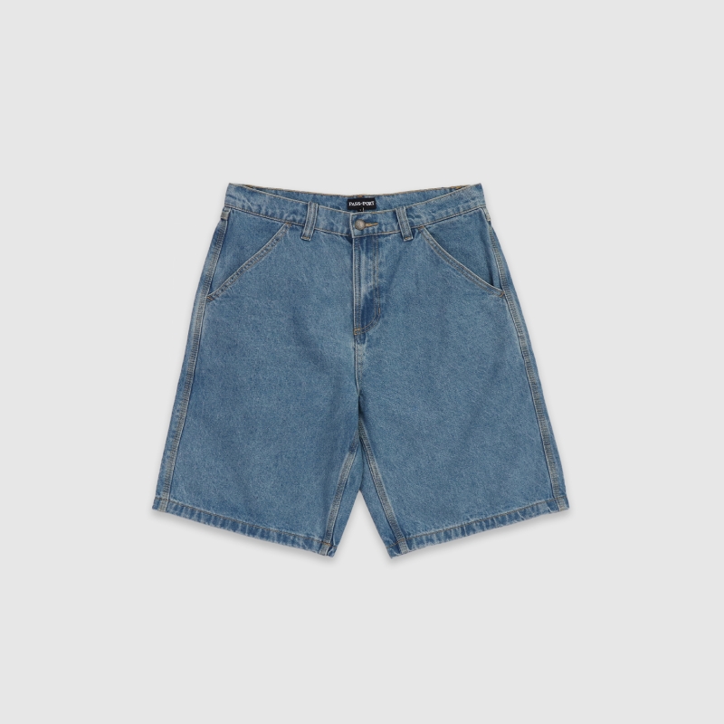 Passport Workers Club Short Washed Light Indigo | Fast Times