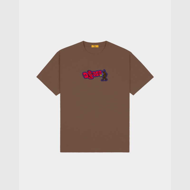 Dime Walk T-Shirt Dark Brown | Fast Times Skateboarding