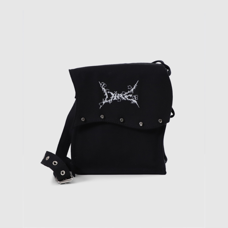 Dime Headbanger Messenger Bag Black | Fast Times Skateboardi