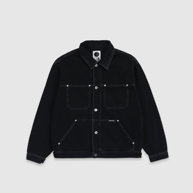 Polar Patrik Denim Jacket Silver Black | Fast Times Skateboa