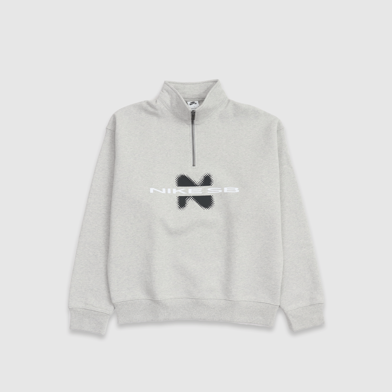 Nike Y2K GFX Half Zip Fleece Grey Heather | Fast Times Skate
