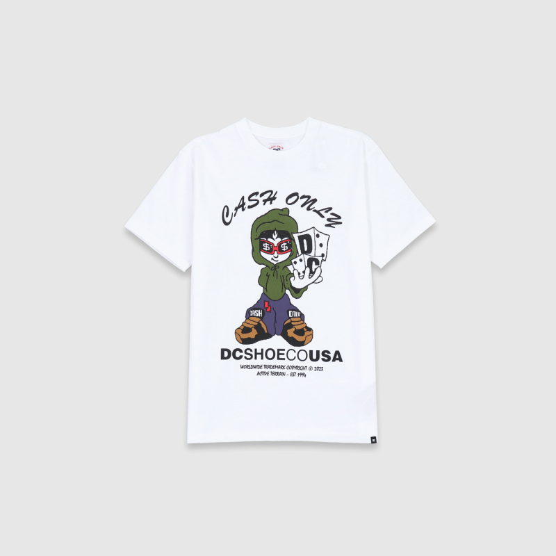 DC x Cash Only T Shirt White Fast Times Skateboarding