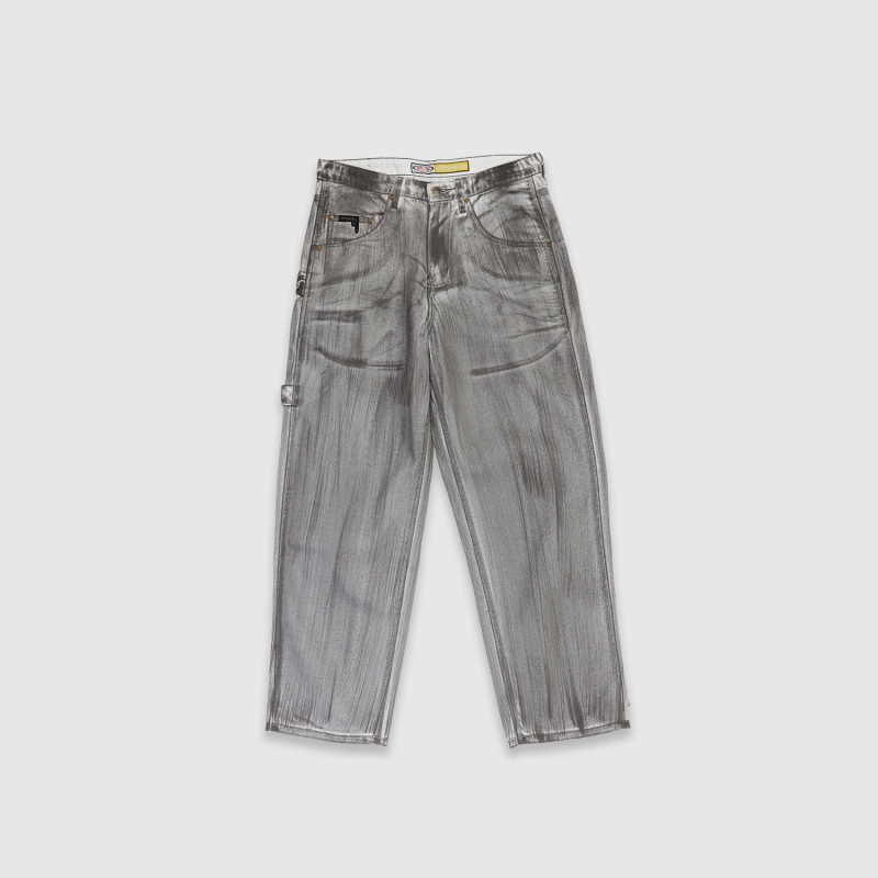 Stingwater Painted Chain Jeans Silver | BONKERS