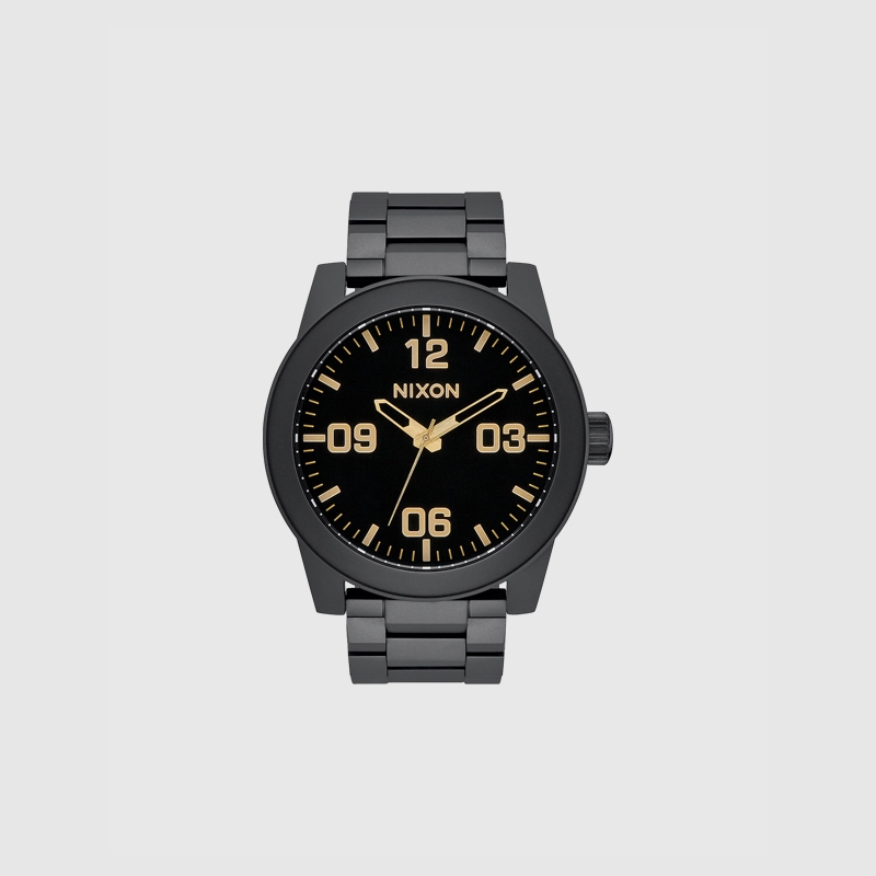 Nixon corporal ss black gold shop