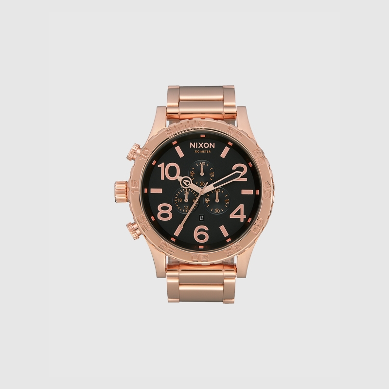 Nixon 51 30 Chrono All Rose Gold Black Fast Times Skateboa