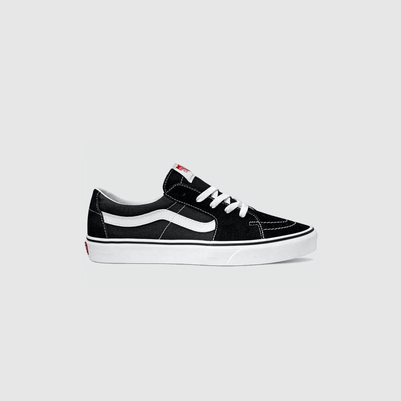 Vans Sk8 Low Black/True White | Fast Times Skateboarding