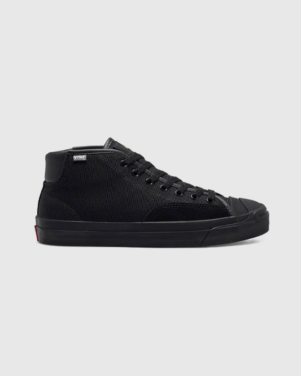 Converse Jack Purcell Pro Mid Black Enamel Red Fast Times