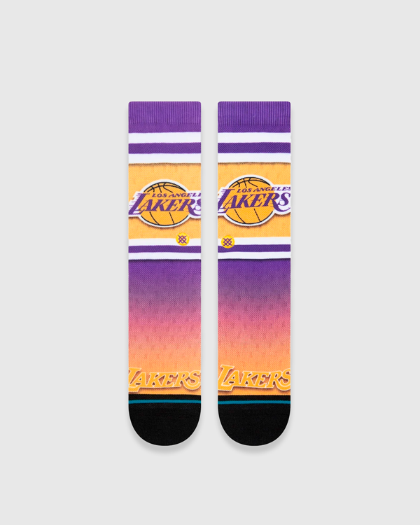 Stance Fader NBA LA Lakers Socks Purple Fast Times Skatebo