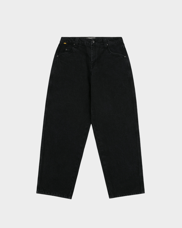 Dime Baggy Denim Pant Washed Black | Fast Times Skateboardin