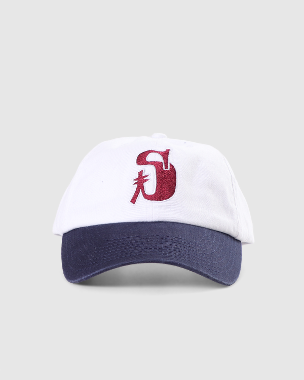 Stussy Vintage S Low Pro Strapback White/Navy | Fast Times S Stussy Vintage S Low Pro Strapback White/Navy | Fast Times S