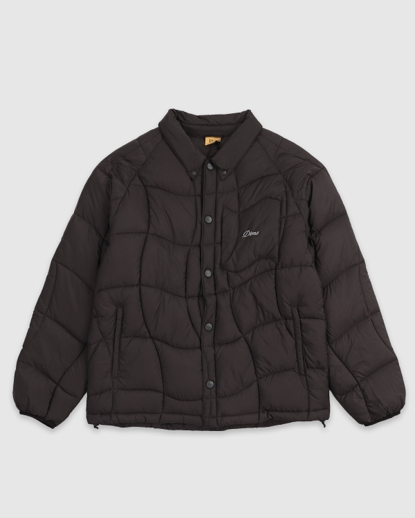 Dime Midweight Wave Puffer Jacket Espresso | Fast Times Skat