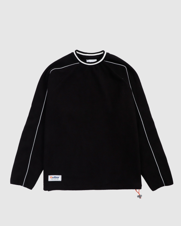 【BUTTER GOODS】POLAR FLEECE CREWNECK BLACK Butter Goods Polar Fleece Crew Black | Fast Times Skateboard