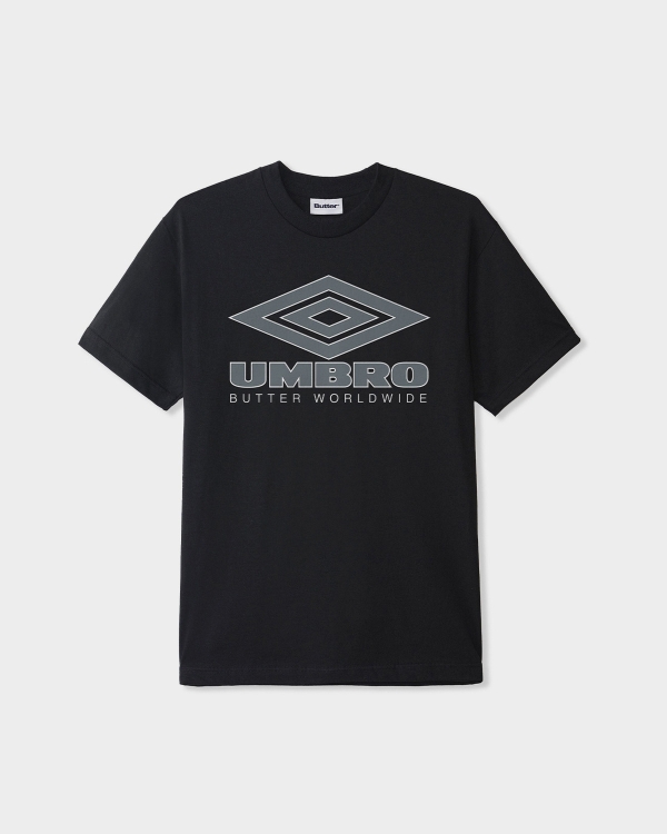 【BUTTER GOODS】X UMBRO BALL T-SHIRT Tシャツ Butter Goods x Umbro Ball T-Shirt - Black | Flatspot