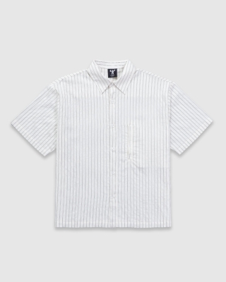 Candice Sensory Striped SS Shirt Off White