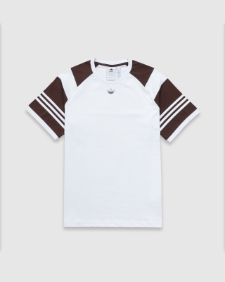 Adidas Tyshawn T-Shirt Crystal White/Dark Brown