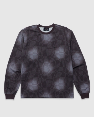 Dime Abstract LS T-Shirt Static Black