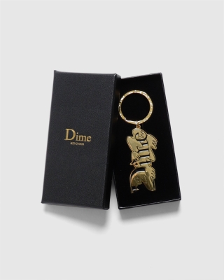 Dime Sipping Keychain Opener Gold