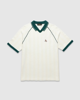Walker Gold Label Jacquard Knit SS Polo Ivory