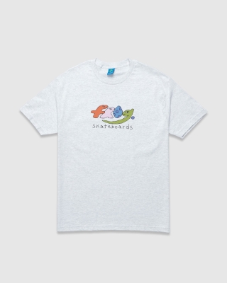Frog Skateboards Dino Logo T-Shirt Ash