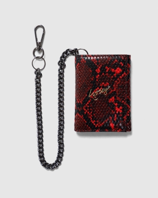 Loosey Snake Skin Chain Gang Wallet Red/Black