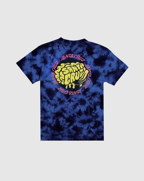 halvt Merchandiser bruser Santa Cruz Brained T-Shirt Blue Tie Dye | Fast Times Skatebo
