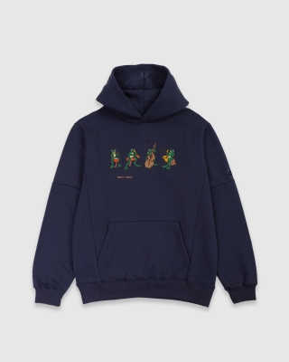 Smile and Wave Pond Music PO Hood Navy