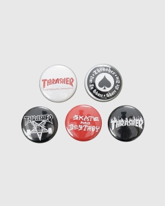 Thrasher 5pk Logo Buttons