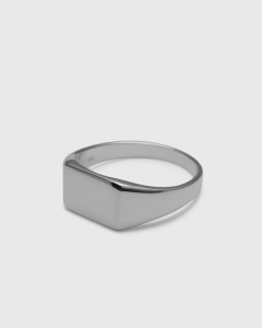Shamone Colombo Rectangle Signet Ring 11x7mm Sterling Silver