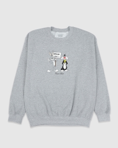 Color Bars x Looney Tunes Come Together Crew Heather Grey