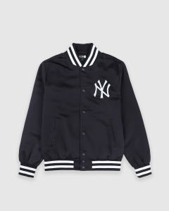 New Era New York Yankees Satin Jacket Dark Navy/White OTC