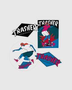 Thrasher Trasher 4 Pack Stickers Parra