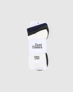 Fast Times EMB 3 Pack Socks Forest/Natural/Navy