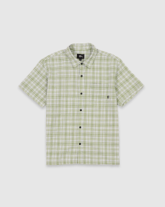 Stussy Textile Check SS Shirt Green