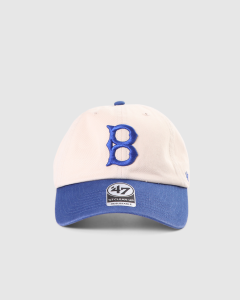 47 Brand Los Angeles Dodgers Cooperstown Two Tone Clean Up Strapback Natural