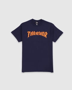 Thrasher Burn It Down Neckface T-Shirt Navy