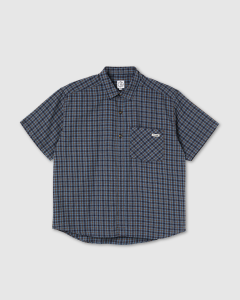 Polar Mitchell Flannel SS Shirt Blue/Brown