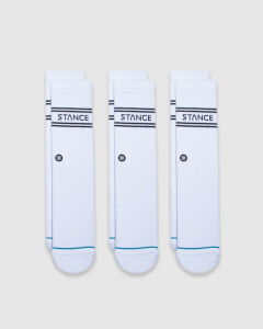 Stance Basic 3 Pack Crew Socks White