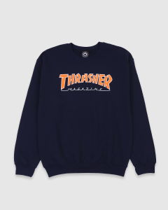 Thrasher Outlined Crew Navy/Orange